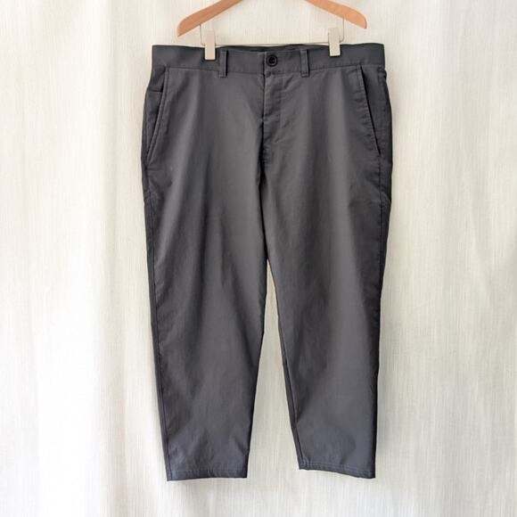 Lululemon ABC Classic-Fit Trouser Gray High Waist Chino Cropped Pants, size 38 - Picture 1 of 7